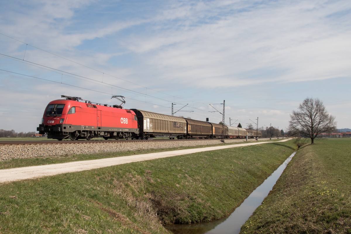 1016 039-0 am 8. April 2015 bei �bersee am Chiemsee fotografiert.