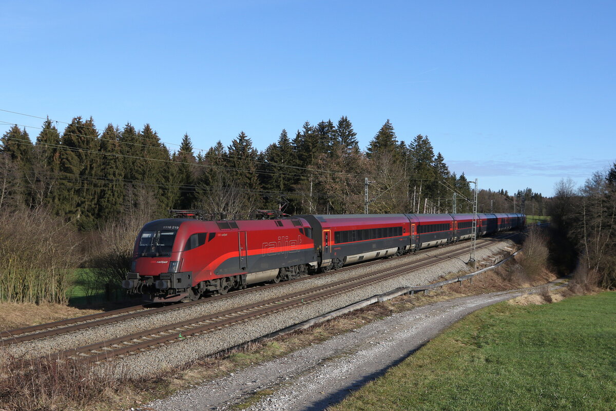 1116 219 am 30. Dezember 2022 bei Grabenst�tt im Chiemgau.