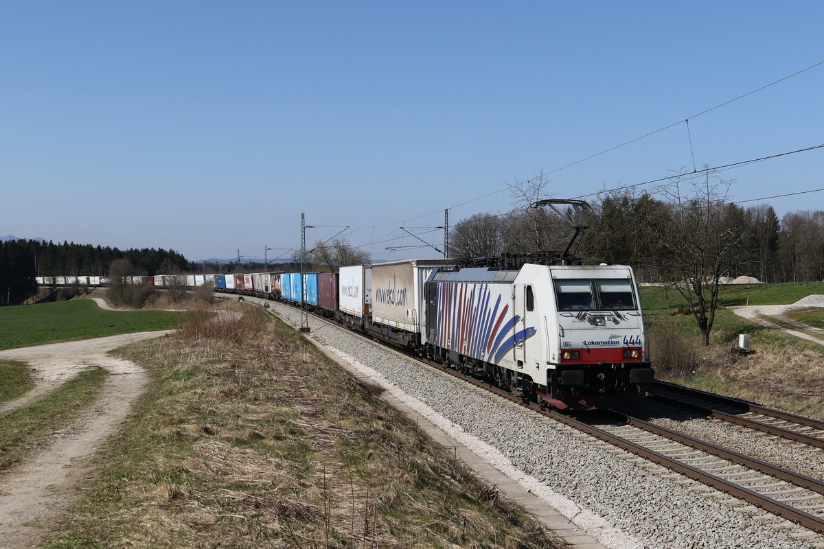 186 444 war am 19. M�rz 2020 mit dem  Ekol  bei Grabenst�tt in Richtung Salzburg unterwegs.