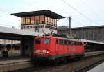 140 528-1 beim rangieren im M�nchner Hauptbahnhof am 22.