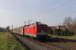 MEG 607 (143 310) aus Bremerhaven kommend am 29. M�rz 2019 bei Loxstedt.