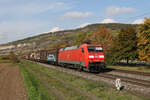 152 099 mit einem gemischten G�terzug aus Gem�nden kommend am 12.