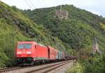 185 201-1 mit einem gemischten G�terzug am 21.