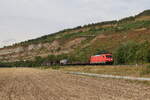 185 353 mit einem gemischten G�terzug aus Gem�nden kommend am 5.