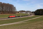 185 289 mit einem Stahlzug aus Freilassing kommend am 26.