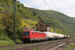 187 116 mit einem gemischten G�terzug aus Bingen kommend am 3.