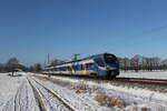 ET 318 war am 24. Januar 2022 bei �bersee am Chiemsee in Richtung Salzburg unterwegs.