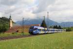 ET 322 f�hrt auf dem Weg von Kufstein nach Rosenheim am 2.