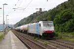 186 501 mit einem Kesselwagenzug am 22.