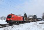 1016 033-1 mit einem G�terzug am 1.