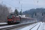 1116 230-2 bei der Einfahrt in den Bahnhof von Assling am 12.