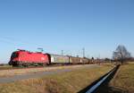 1116 036-5 mit einem G�terzug am 23.