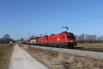 1116 192 & 1116 279 mit einem gemischten G�terzug auf dem Weg nach Salzburg am 28.