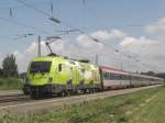 1116 033-0  Telekom-Taurus  kurz nach dem Bahnhof von �bersee  in Fahrtrichtung M�nchen.