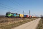 193 213 kam kurze Zeit sp�ter mit einem Containerzug vorbei.