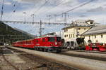 Ge 4/4 II 625  K�blis  bei der Einfahrt in den Bahnhof von  Bever  am 10.